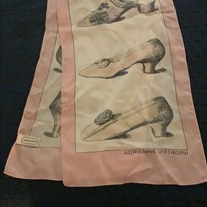 Adrienne Vittadini Silk Scarf with Shoe Print